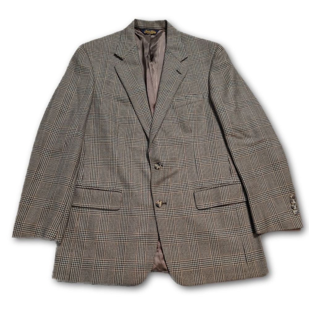 Brooks Brothers Mens Blazer Brown 41R Union Made In USA VTG Wool Blend Regular